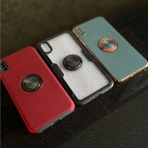 iPhone 10 XS Max iPhone cases(3).    3 cases-burgundy,clear & teal. Never used.